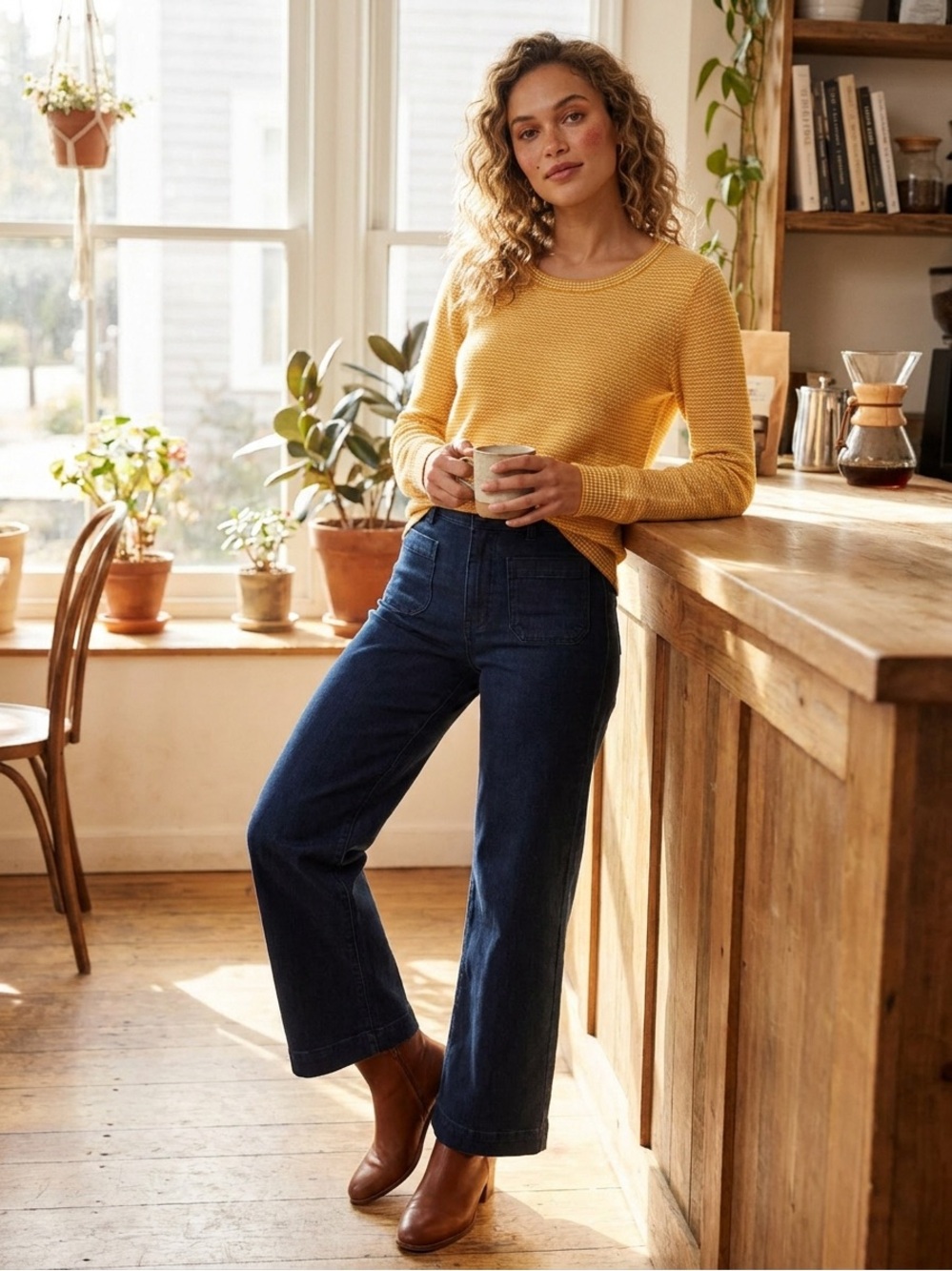 Talbots Sunbeam Yellow Crewneck Sweater